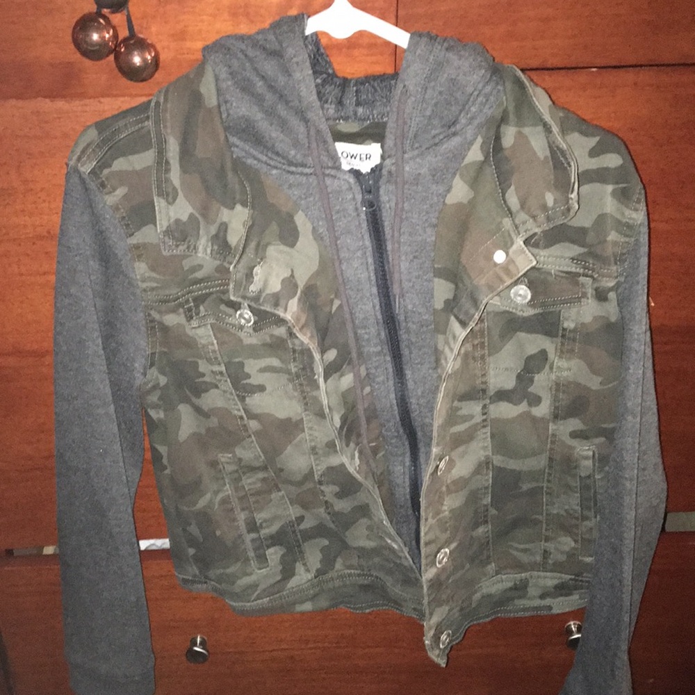Camo button up jacket